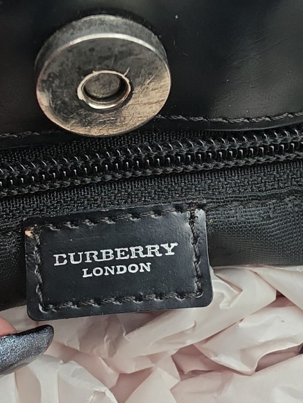 Burberry London House Check Beige & Black W/ PVC Handles / Nylon Tote (EUC)✨️ - Picture 13 of 16